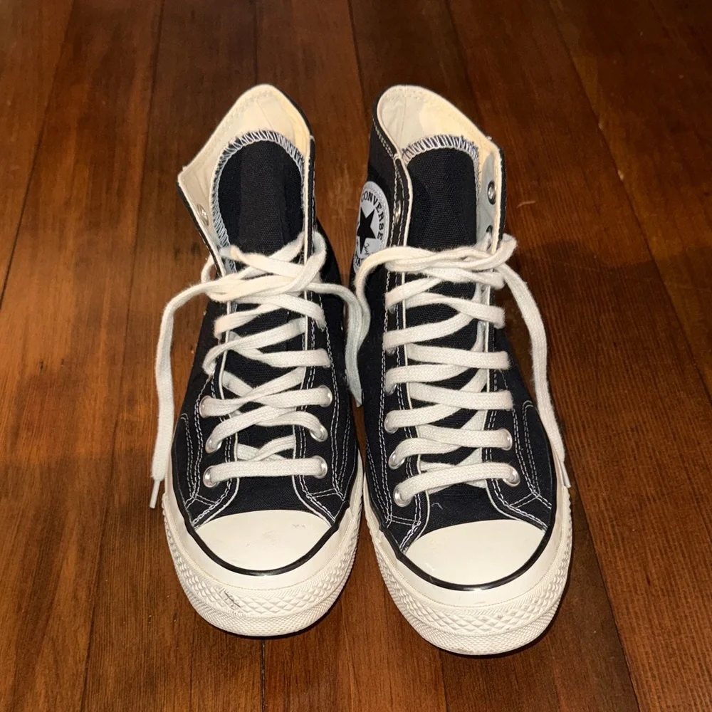 Converse Black and White 70 All Star High Top Sneakers - Picture 2 of 6